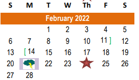 District School Academic Calendar for Cottonwood Creek Elementary for February 2022