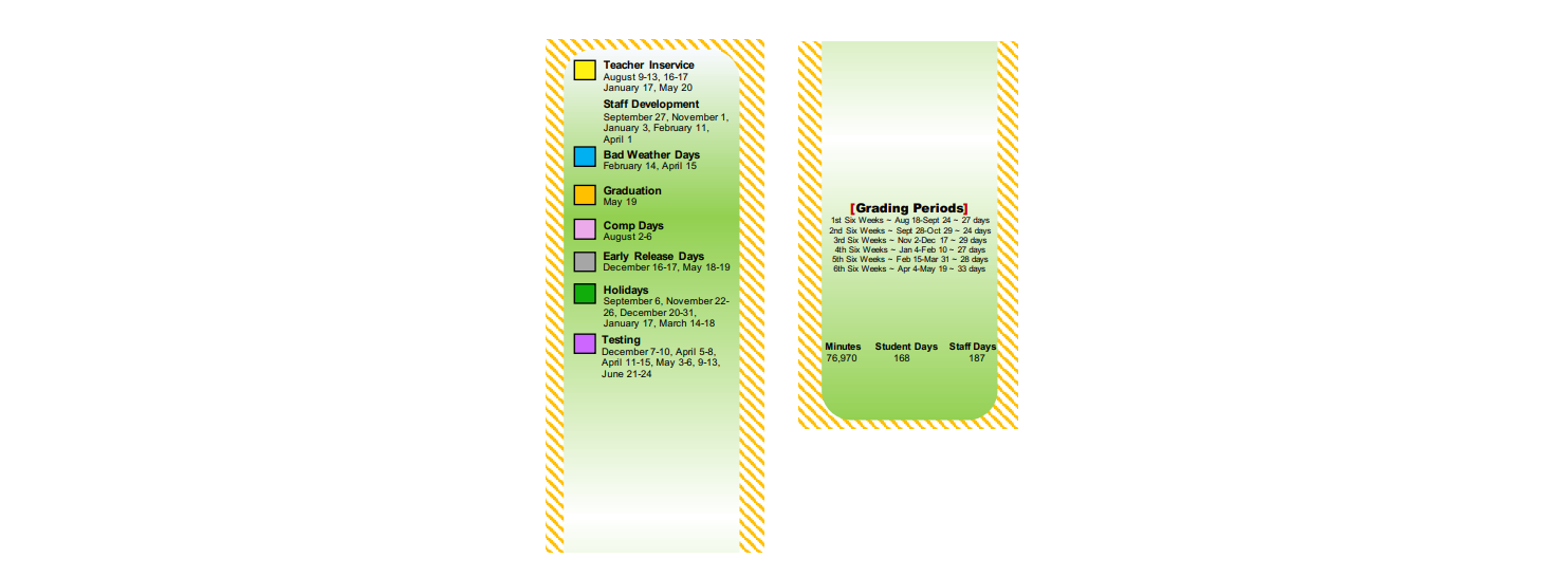 District School Academic Calendar Key for Idalou High School