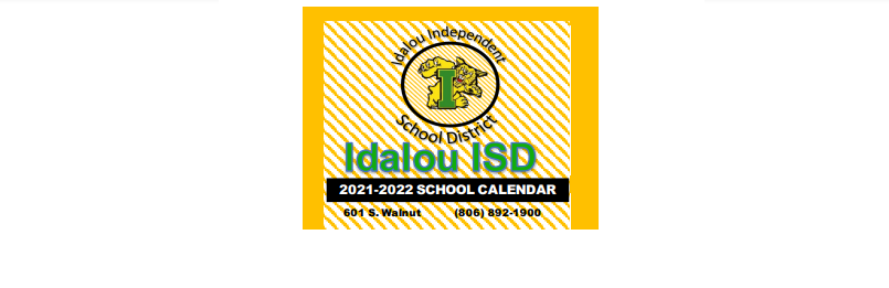 District School Academic Calendar for Idalou Daep