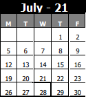 District School Academic Calendar for Patterson Elementary School for July 2021