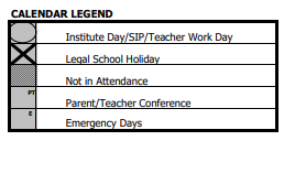 District School Academic Calendar Legend for Indian Plains Alternative H S