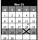 District School Academic Calendar for Peter M Gombert Elementary Sch for November 2021