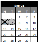 District School Academic Calendar for Thayer J Hill Middle School for September 2021