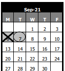 District School Academic Calendar for Clifford Crone Middle School for September 2021