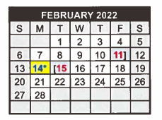 District School Academic Calendar for Industrial J H for February 2022