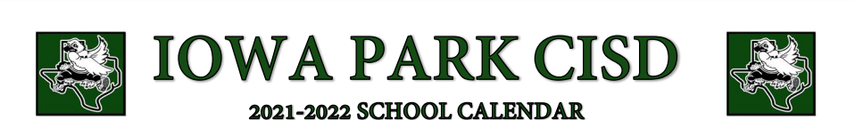 District School Academic Calendar for Iowa Park High School