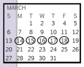 District School Academic Calendar for John Lowrance Middle for March 2022