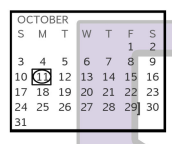 District School Academic Calendar for John Lowrance Middle for October 2021