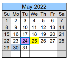 District School Academic Calendar for Maysville Elementary School for May 2022