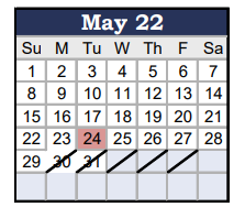 District School Academic Calendar for Jefferson County High School for May 2022