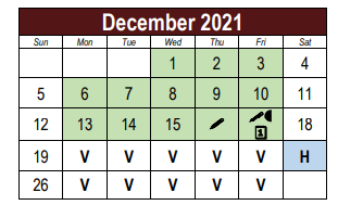 District School Academic Calendar for Indian Trail Middle School for December 2021