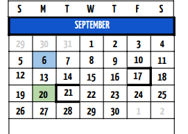 District School Academic Calendar for Accelerated Lrn Ctr for September 2021