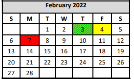 District School Academic Calendar for Ed Franz  Elementary for February 2022