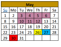District School Academic Calendar for Junction Middle for May 2022