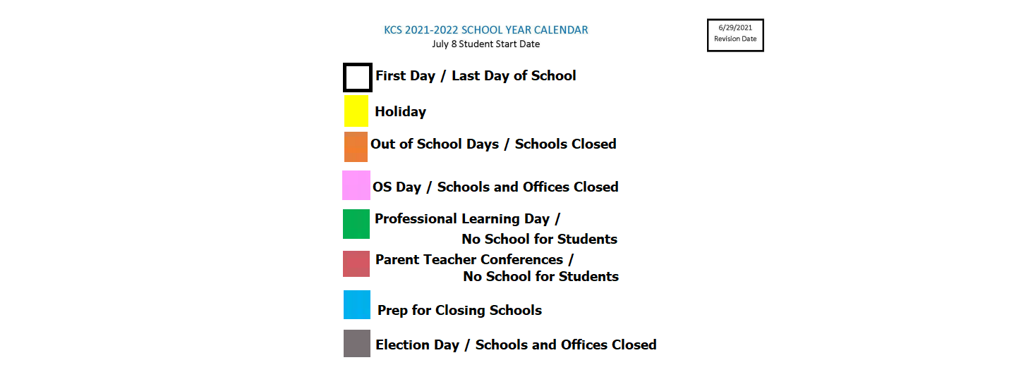 District School Academic Calendar Key for South Charleston Middle School