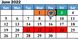 District School Academic Calendar for Keene Jjaep for June 2022