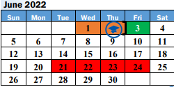 District School Academic Calendar for Wanda R Smith High School for June 2022