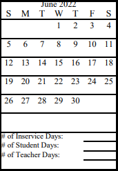 District School Academic Calendar for Seward High School for June 2022