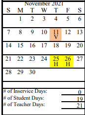 District School Academic Calendar for Kenai Alternative High School for November 2021