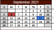 District School Academic Calendar for Kenedy High School for September 2021
