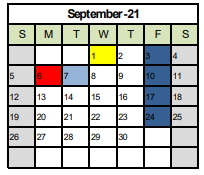 District School Academic Calendar for Kenosha Eschool for September 2021