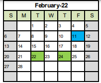 District School Academic Calendar for Washington Middle for February 2022