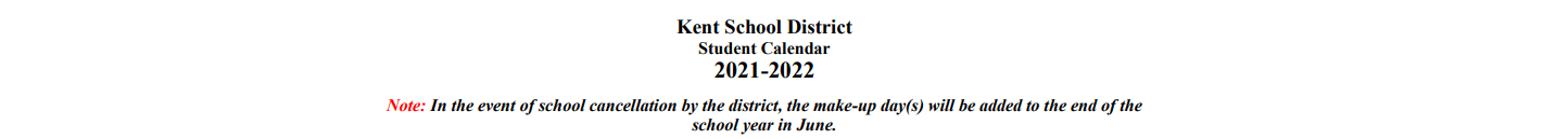 District School Academic Calendar for Covington Elementary School