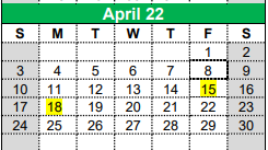 District School Academic Calendar for Kerens School for April 2022