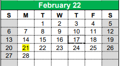 District School Academic Calendar for Kerens School for February 2022