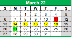 District School Academic Calendar for Kerens School for March 2022