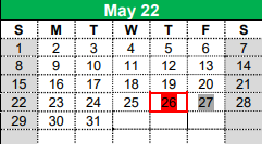 District School Academic Calendar for Kerens School for May 2022