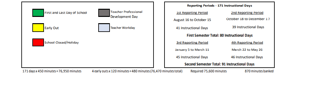 District School Academic Calendar Key for Peebles Elementary