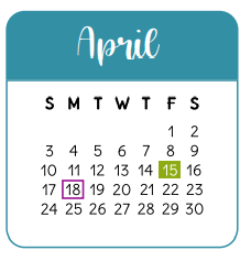 District School Academic Calendar for Kuehnle El for April 2022