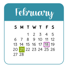 District School Academic Calendar for Wunderlich Intermediate for February 2022