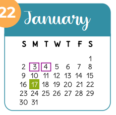 District School Academic Calendar for Kuehnle El for January 2022