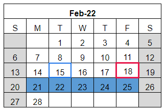 District School Academic Calendar for Kountze El for February 2022