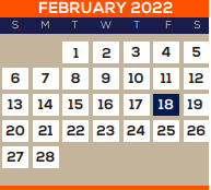 District School Academic Calendar for Early Childhood Learning Center for February 2022