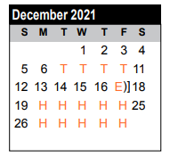 District School Academic Calendar for Baker Junior High for December 2021