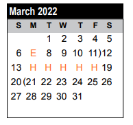 District School Academic Calendar for Lomax Junior High for March 2022