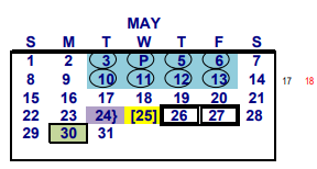 District School Academic Calendar for La Vega Elementary School for May 2022
