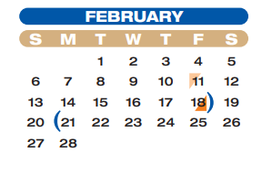District School Academic Calendar for Lamar Junior High for February 2022