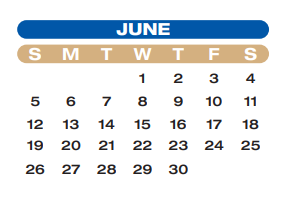 District School Academic Calendar for Lamar Junior High for June 2022