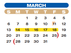 Lamar Cons High School - School District Instructional Calendar - Lamar