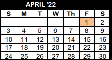 District School Academic Calendar for Lamesa High School for April 2022