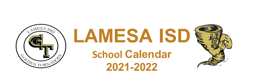 District School Academic Calendar for Lamesa Middle