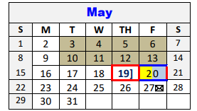 District School Academic Calendar for Hanna Springs Int for May 2022