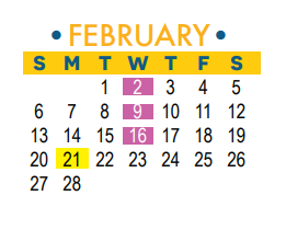 District School Academic Calendar for Deer Creek Elementary School for February 2022