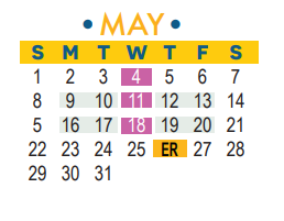 District School Academic Calendar for Naumann Elementary School for May 2022