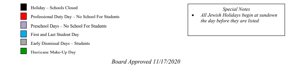 District School Academic Calendar Key for Manatee Elementary School