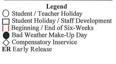 District School Academic Calendar Legend for Leonard High School